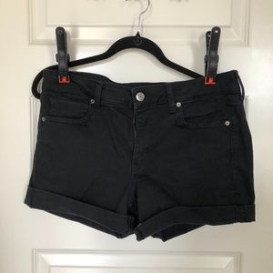 American Eagle Black Midi Shorts